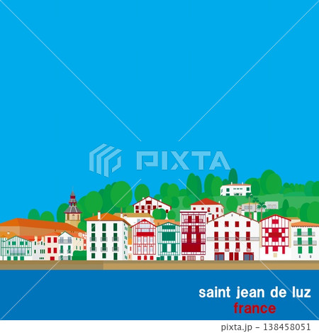 サン・ジャン・ド・リュズ　saint jean de luz　バスク　basque　フランス　夏　 138458051