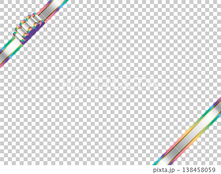 Large ribbon wave, three-color white, oblique F, 21 dark rainbow. 138458059