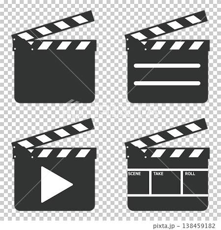 Clapperboard Icon Set Clapperboard Icon Set 138459182