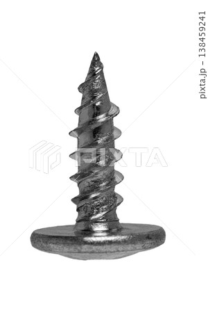 Construction screw close-up on a white isolated background 138459241