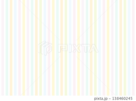 虹色パステルカラーのストライプ柄のパターン背景 138460245