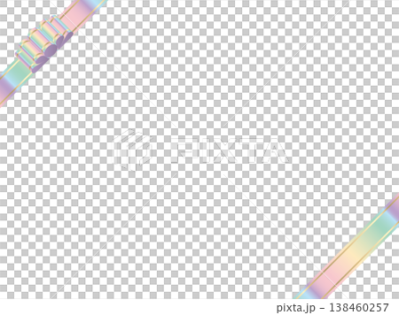 リボン波大、線、斜F、m20虹淡 138460257