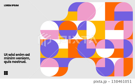 Simple layout with abstract geometric shapes. 138461051