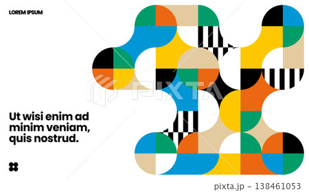 Simple layout with abstract geometric shapes. Simple layout with abstract geometric shapes. 138461053