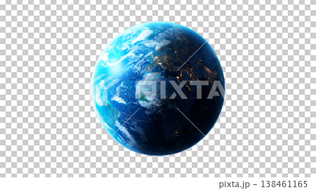 合成用地球の背景透明素材ベクター画像 138461165