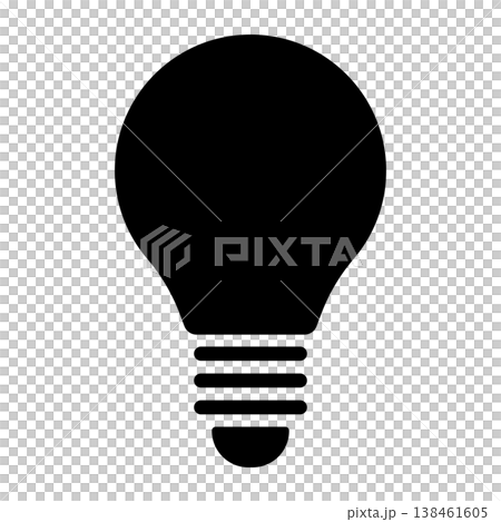 Simple light bulb icon illustration 001 Simple light bulb icon illustration 001 138461605