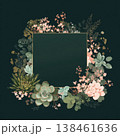 Greenery Surrounding a Floral Square Frame 138461636