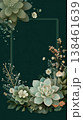 Luxurious Greenery Arrangement with Succulents and Small Flowers 138461639