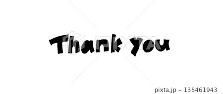 ありがとう 文字素材 シンプルな手書き文字のthank you ありがとう 文字素材 シンプルな手書き文字のthank you 138461943