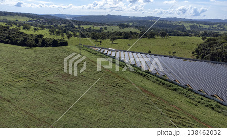 Aerial low angle view of solar panel farm in Atalaia Aerial low angle view of solar panel farm in Atalaia 138462032