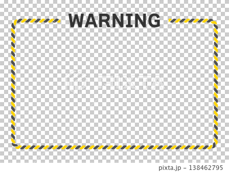 Yellow and black striped rope frame, white background Yellow and black striped rope frame, white background 138462795
