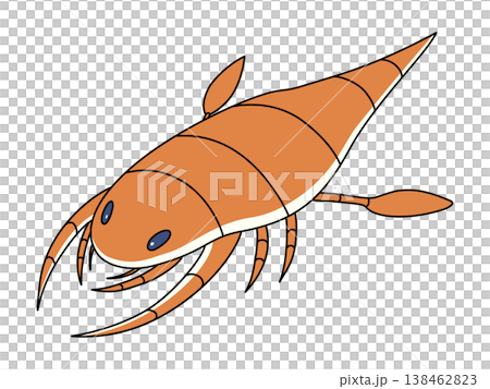 一幅波普風格的海蠍(Pentecopterus)插圖。 一幅波普風格的海蠍(Pentecopterus)插圖。 138462823