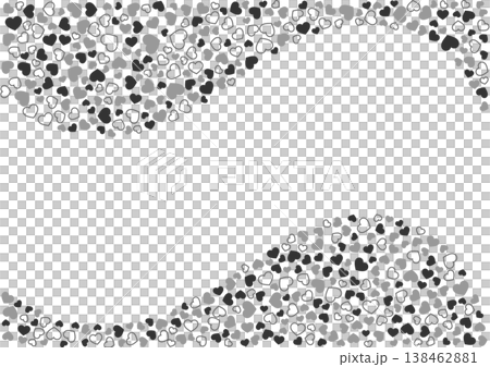 Heart pattern background Black and white 3 colors Border and solid color Heart Heart pattern background Black and white 3 colors Border and solid color Heart 138462881