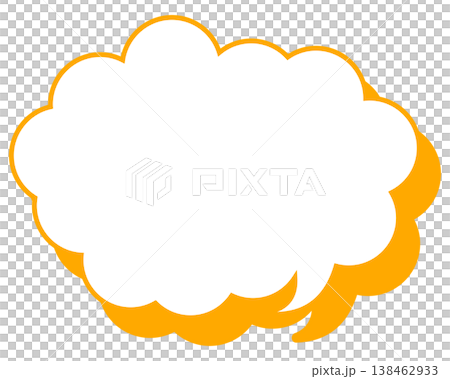 帶有圓形雲形的簡單彩色線條語音氣泡 138462933