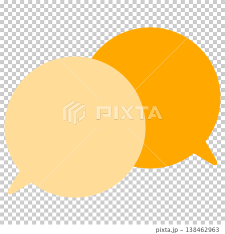 Simple color speech bubbles overlapping conversations 138462963