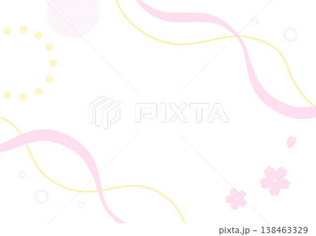 桜と幾何学模様の背景イラスト02 桜と幾何学模様の背景イラスト02 138463329