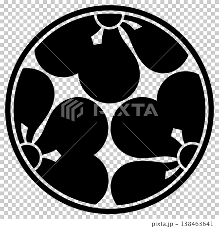 家紋です。糸輪に三つ割り追い片喰といいます。 家紋です。糸輪に三つ割り追い片喰といいます。 138463641