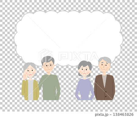 Seniors looking worried Seniors looking worried 138463826