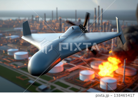 Shahed 136 UAV Attack on Industrial Complex 138465417