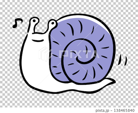 移動するごきげんなかたつむり_単色 138465840