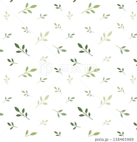 Minimal Soft Green Leaf Seamless Pattern Elegant Botanical Background Minimal Soft Green Leaf Seamless Pattern Elegant Botanical Background 138465989