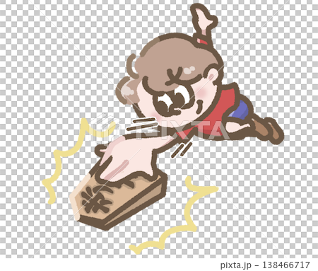 Illustration of a child playing shogi (Japanese chess). Illustration of a child playing shogi (Japanese chess). 138466717