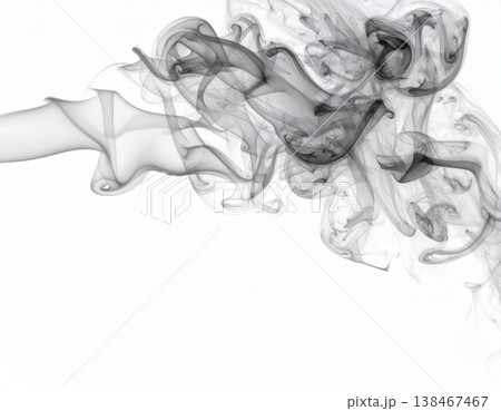 Black smoke over white background, magic relaxing atmosphere Black smoke over white background, magic relaxing atmosphere 138467467