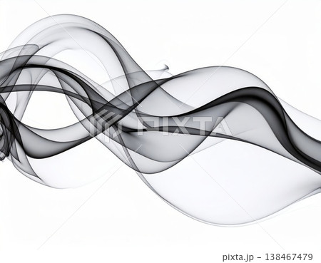 Black smoke over white background, magic relaxing atmosphere Black smoke over white background, magic relaxing atmosphere 138467479