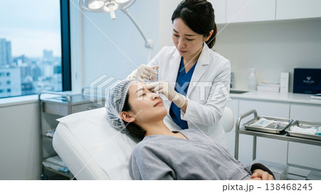 治療薬を受ける患者 138468245