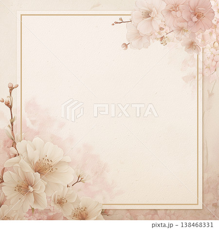 Flat Minimal Journal Background Page in Beige and Blush Tones With Subtle Floral Corners Flat Minimal Journal Background Page in Beige and Blush Tones With Subtle Floral Corners 138468331