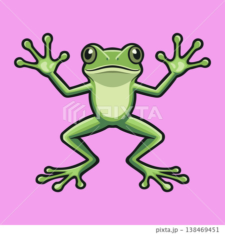 Cute Green Frog Illustration Character Vector Logo Template Cute Green Frog Illustration Character Vector Logo Template 138469451