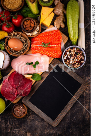Clean eating balanced protein healthy food. Clean eating balanced protein healthy food. 138469524
