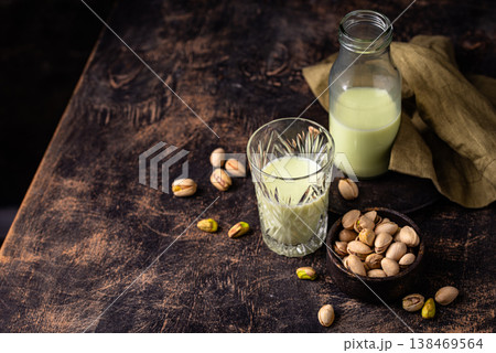 Healthy alternative healthy pistachio milk Healthy alternative healthy pistachio milk 138469564