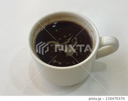 coffee isolated on white table 138470370