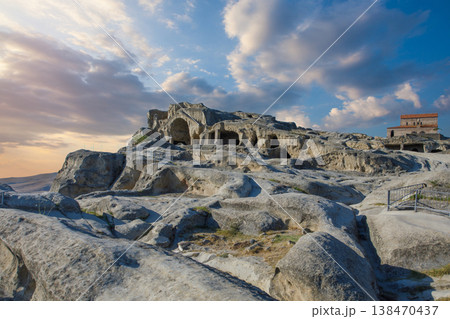 Cave complex Uplistsikhe in Georgia 138470437