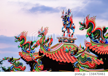 Dragon Sculptures at Hongludi Nanshan Fude Temple in New Taipei City Dragon Sculptures at Hongludi Nanshan Fude Temple in New Taipei City 138470461