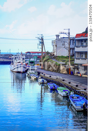 Fishing Boats at Ruifang Fishing Harbor in New Taipei City, Taiwan 138470504