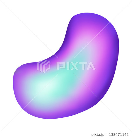 Soft glowing shape with purple and teal gradients Soft glowing shape with purple and teal gradients 138471142