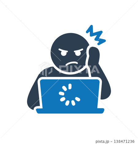 Slow Support Frustration iconのイラスト素材 [138471236] - PIXTA