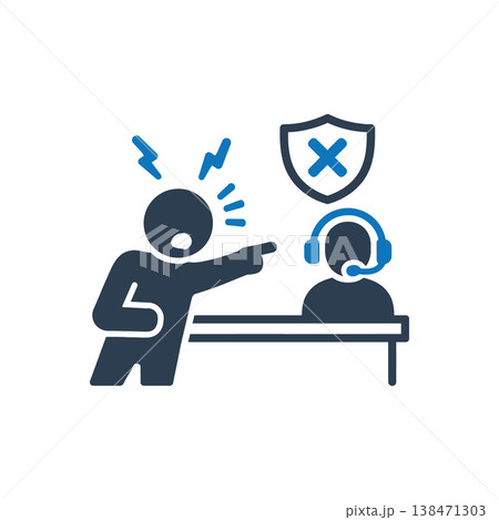 Customer Support Conflict icon Customer Support Conflict icon 138471303