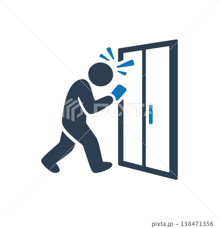 Blinded By Screen Collision Icon Blinded By Screen Collision Icon 138471356