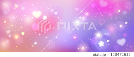 Unicorn rainbow background with pink gradient sky Unicorn rainbow background with pink gradient sky 138471633