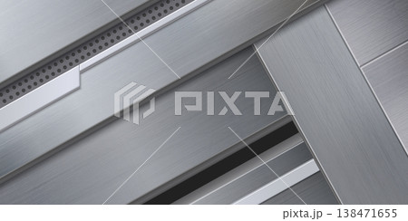 Abstract stainless steel plank surface 138471655