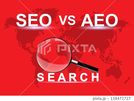 Search Engine Optimization vs Answer Engine...のイラスト素材 [138471727] - PIXTA