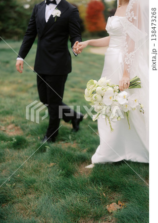 Casual Wedding Scene With Natural Surroundings And Joyful Expressions Casual Wedding Scene With Natural Surroundings And Joyful Expressions 138473268