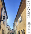 Narrow Historic Street Old Town European Architecture Colorful Buildings Blue Sky 138474125