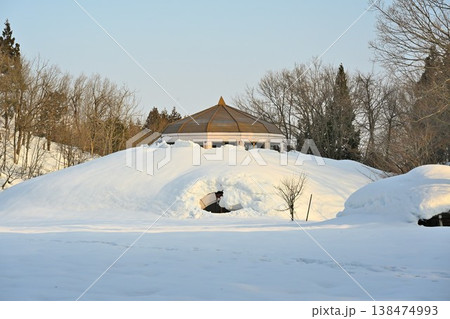 雪に包まれた栃尾の杜々の森(新潟県長岡市栃尾) 雪に包まれた栃尾の杜々の森(新潟県長岡市栃尾) 138474993