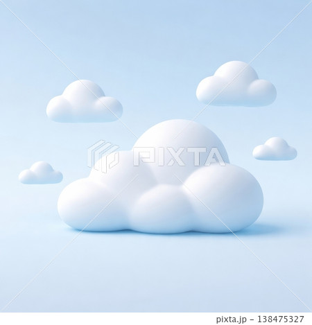 Soft White Clouds in Blue Sky Soft White Clouds in Blue Sky 138475327
