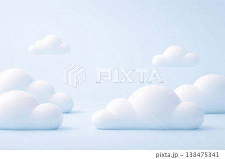 Soft White Clouds in Blue Sky Soft White Clouds in Blue Sky 138475341