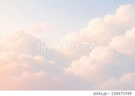 Soft Pastel Clouds in Calm Sky 138475349